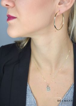 Złote kolczyki 585 koła 4,5 cm KL 8415B 585 💎 Złote kolczyki koła o średnicy około 4,5 cm. 💎 Złote kolczyki koła to idealny dodatek (6).JPG